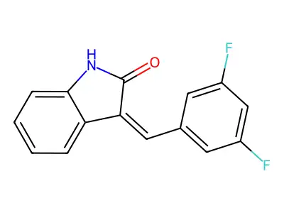 3-[(3,5-Difluorophenyl)methylene]-1,3-dihydro-2H-indol-2-one structure
