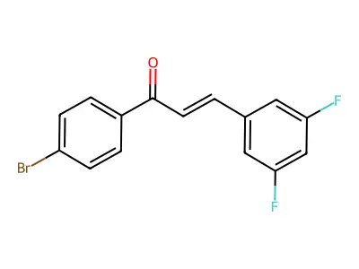 1-(4-bromophenyl)-3-(3,5-difluorophenyl)prop-2-en-1-one structure