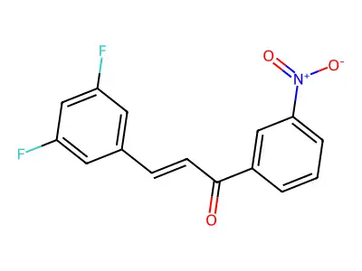 3-(3,5-difluorophenyl)-1-(3-nitrophenyl)prop-2-en-1-one structure