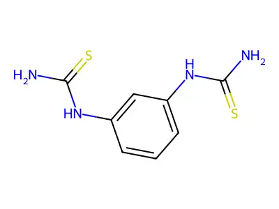 Urea, 1,1'-m-phenylenebis(2-thio- structure