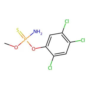 Phosphoramidothioic acid, O-methyl O-(2,4,5-trichlorophenyl) ester structure