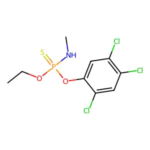 Phosphoramidothioic acid, methyl-, O-ethyl O-(2,4,5-trichlorophenyl) ester structure