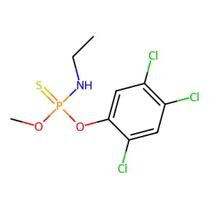 Phosphoramidothioic acid, ethyl-, O-methyl O-(2,4,5-trichlorophenyl) ester structure