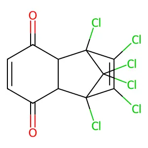 1,2,3,4,9,9-Hexachloro-1,4,4A,8A-tetrahydro-1,4-methanonaphthalene-5,8-dione structure