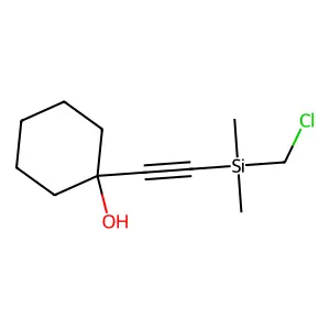 1-(((Chloromethyl)dimethylsilyl)ethynyl)-cyclohexanol structure