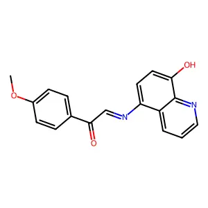 5-(p-Anisoylmethylenamino)-8-quinolinol structure