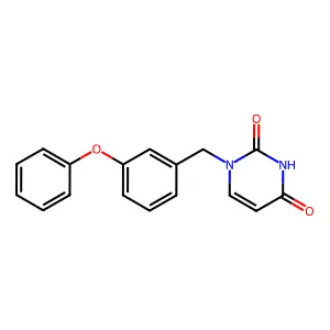 1-[(3-Phenoxyphenyl)methyl]pyrimidine-2,4(1H,3H)-dione structure