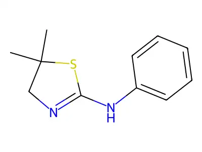 2-Thiazolamine, 4,5-dihydro-5,5-dimethyl-N-phenyl- structure