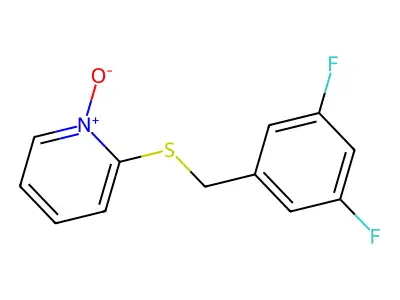 2-[(3,5-Difluorobenzyl)thio]pyridinium-1-olate structure