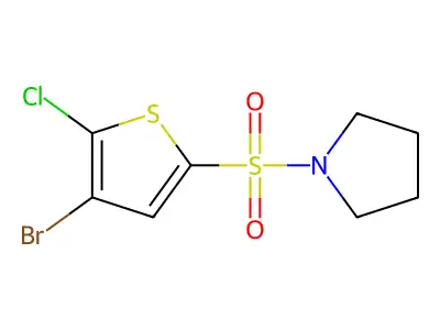 1-[(4-Bromo-5-chloro-2-thienyl)sulfonyl]pyrrolidine structure