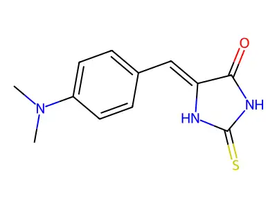 (5Z)-5-{[4-(dimethylamino)phenyl]methylidene}-2-sulfanylideneimidazolidin-4-one structure