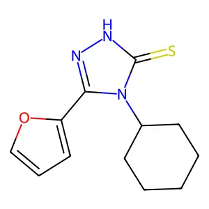 4-cyclohexyl-5-(furan-2-yl)-4H-1,2,4-triazole-3-thiol structure
