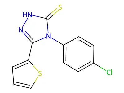 4-(4-chlorophenyl)-5-(thiophen-2-yl)-4H-1,2,4-triazole-3-thiol structure