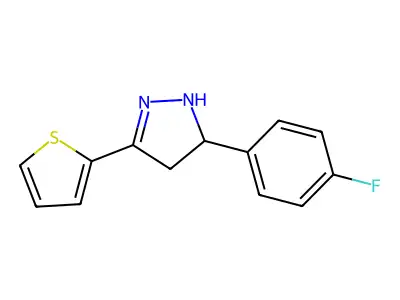 5-(4-Fluorophenyl)-3-(thiophen-2-yl)-4,5-dihydro-1H-pyrazole structure