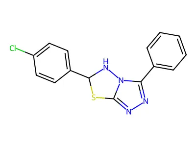 6-(4-Chlorophenyl)-3-phenyl-5,6-dihydro-[1,2,4]triazolo[3,4-b][1,3,4]thiadiazole structure