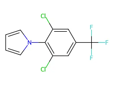 1-[2,6-dichloro-4-(trifluoromethyl)phenyl]-1H-pyrrole structure