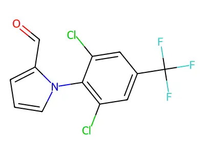 1-[2,6-Dichloro-4-(trifluoromethyl)phenyl]-1H-pyrrole-2-carbaldehyde structure