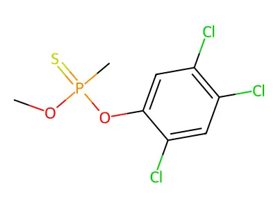 Phosphonothioic acid, methyl-, O-methyl O-(2,4,5-trichlorophenyl) ester structure