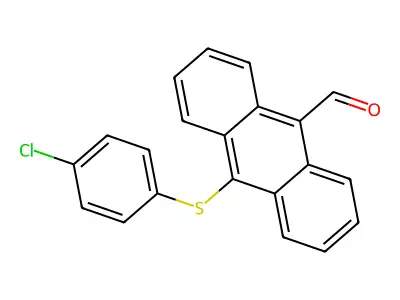 10-[(4-Chlorophenyl)thio]anthracene-9-carboxaldehyde structure