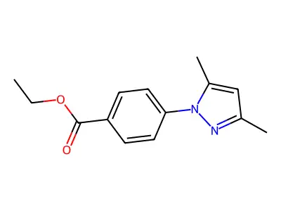 ethyl 4-(3,5-dimethyl-1H-pyrazol-1-yl)benzoate structure