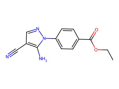 ethyl 4-(5-amino-4-cyano-1H-pyrazol-1-yl)benzoate structure