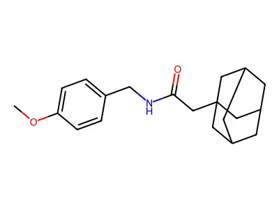 2-(1-adamantyl)-N-[(4-methoxyphenyl)methyl]acetamide structure