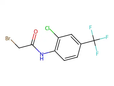 2-Bromo-N-[2-chloro-4-(trifluoromethyl)phenyl]acetamide structure