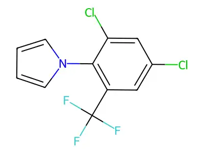 1-[2,4-dichloro-6-(trifluoromethyl)phenyl]-1H-pyrrole structure