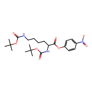 4-Nitrophenyl N2,N6-bis((1,1-dimethylethoxy)carbonyl)-L-lysinate structure