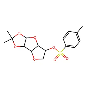3,6-Anhydro-5-O-(4-methylbenzene-1-sulfonyl)-1,2-O-(1-methylethylidene)hexofuranose structure