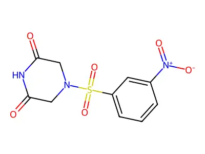 4-(3-Nitrophenyl)sulfonylpiperazine-2,6-dione structure
