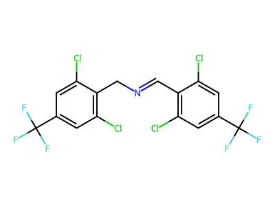 N-[2,6-dichloro-4-(trifluoromethyl)benzyl]-N-{[2,6-dichloro-4-(trifluoromethyl)phenyl]methylene}amine structure