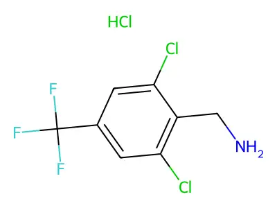1-[2,6-Dichloro-4-(trifluoromethyl)phenyl]methanamine hydrochloride structure