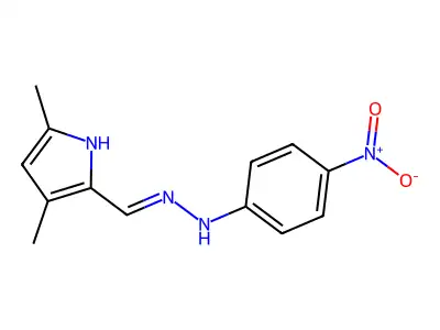 3,5-Dimethyl-1H-pyrrole-2-carboxaldehyde 2-(4-nitrophenyl)hydrazone structure