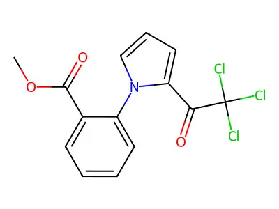 Methyl 2-[2-(2,2,2-trichloroacetyl)pyrrol-1-yl]benzoate structure