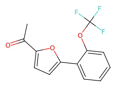 1-{5-[2-(Trifluoromethoxy)phenyl]-2-furyl}ethan-1-one structure