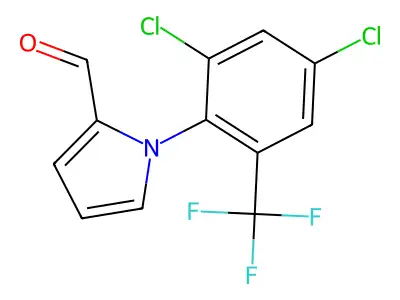 1-[2,4-Dichloro-6-(trifluoromethyl)phenyl]pyrrole-2-carbaldehyde structure