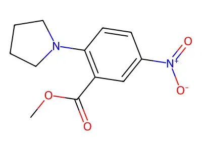 Methyl 5-nitro-2-(pyrrolidin-1-yl)benzoate structure