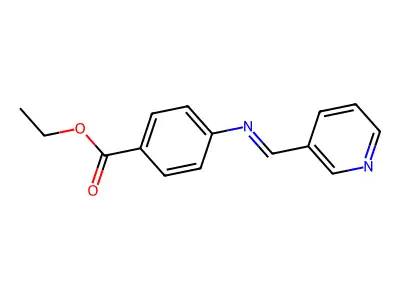 Benzoic acid, p-((3-pyridylmethylene)amino)-, ethyl ester structure
