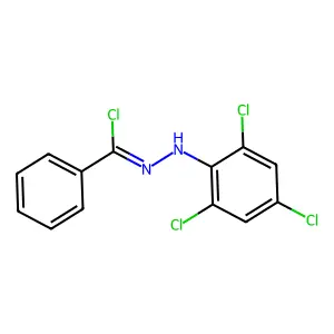 N-(2,4,6-Trichlorophenyl)benzenecarbohydrazonoyl chloride structure