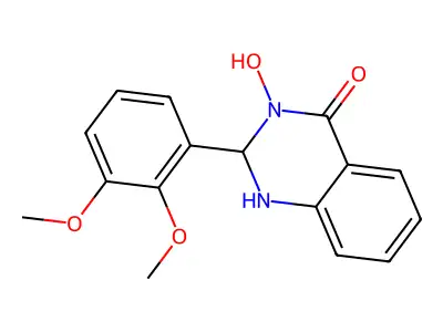 2-(2,3-dimethoxyphenyl)-3-hydroxy-2,3-dihydro-4(1H)-quinazolinone structure