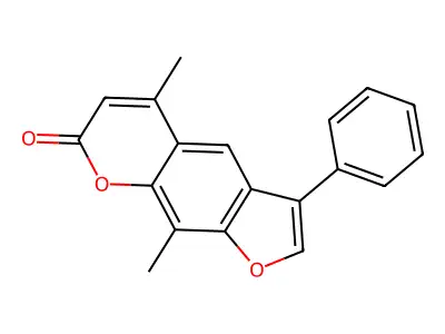 5,9-Dimethyl-3-phenylfuro[3,2-g]chromen-7-one structure