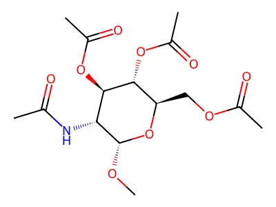 (5-Acetamido-3,4-diacetyloxy-6-methoxyoxan-2-yl)methyl acetate structure