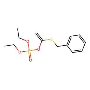 Phosphoric acid, (1-(benzylthio)vinyl) diethyl ester structure