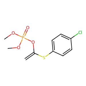 Phosphoric acid, 1-((p-chlorophenyl)thio)vinyl dimethyl ester structure