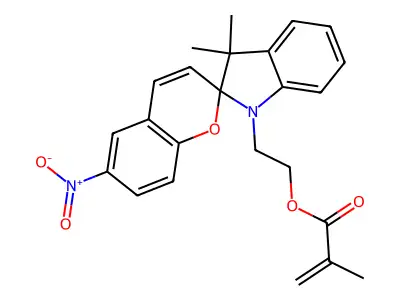 2-(3',3'-Dimethyl-6-nitrospiro[chromene-2,2'-indolin]-1'-yl)ethyl methacrylate structure