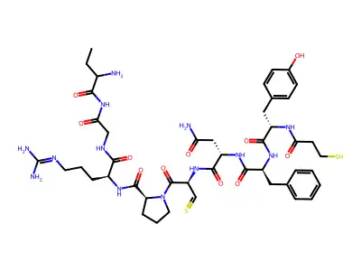Vasopressin, 1-deamino-4-(2-aminobutyric acid)-8-arg- structure