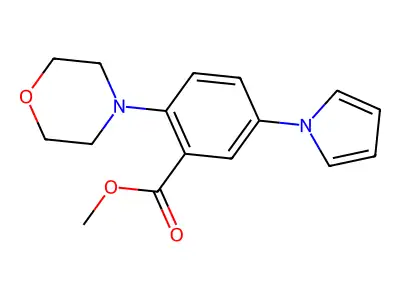 methyl 2-morpholino-5-(1H-pyrrol-1-yl)benzoate structure