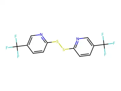 Di[5-(trifluoromethyl)-2-pyridyl] disulphide structure