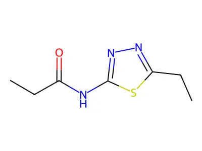 N-(5-ethyl-1,3,4-thiadiazol-2-yl)propanamide structure
